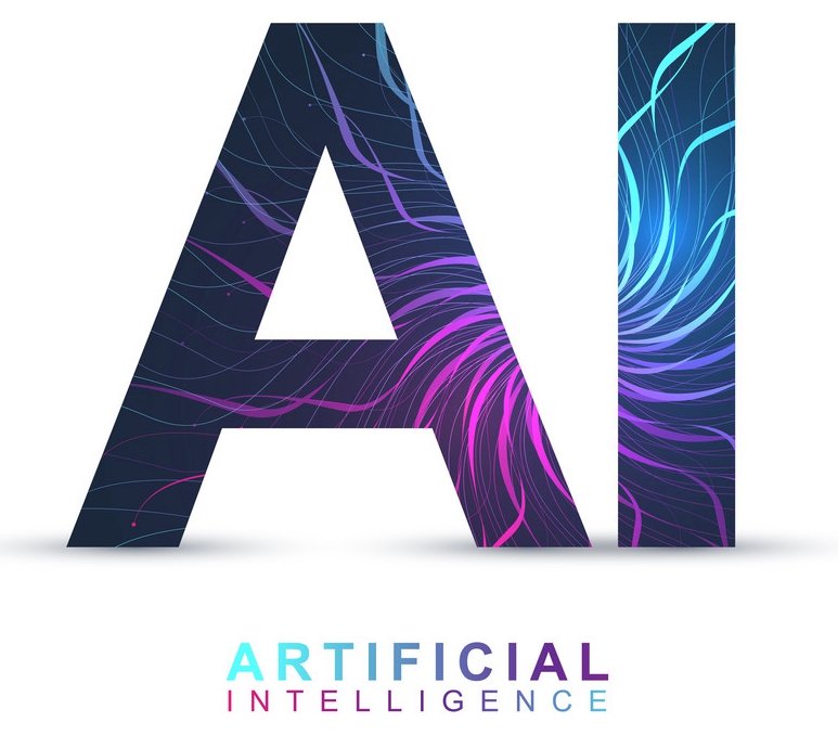 Artificial Intelligence Logo. Artificial Intelligence and Machine Learning Concept. Vector symbol AI. Neural networks and another modern technologies concepts